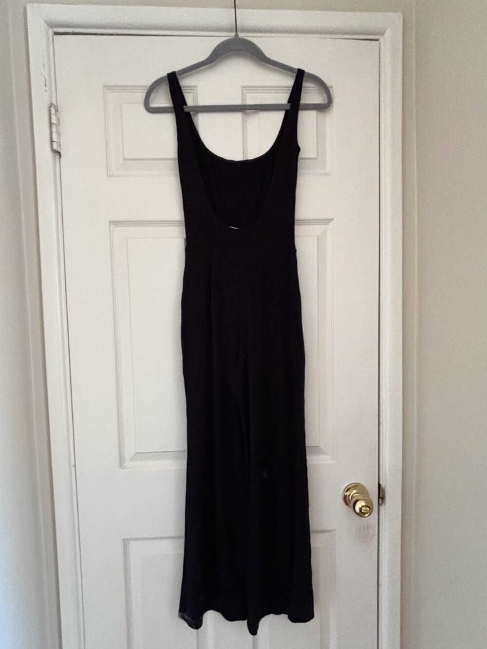 Reformation Rylee Scoop Back Jersey Stretch Knit Crop Black Jumpsuit Sz. XS NWOT - Picture 8 of 9